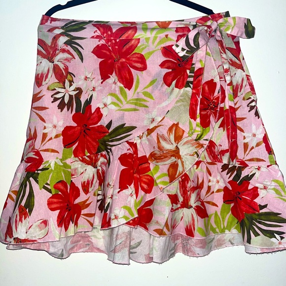Marina Luna Tropical Side Tie Skirt - Picture 1 of 6